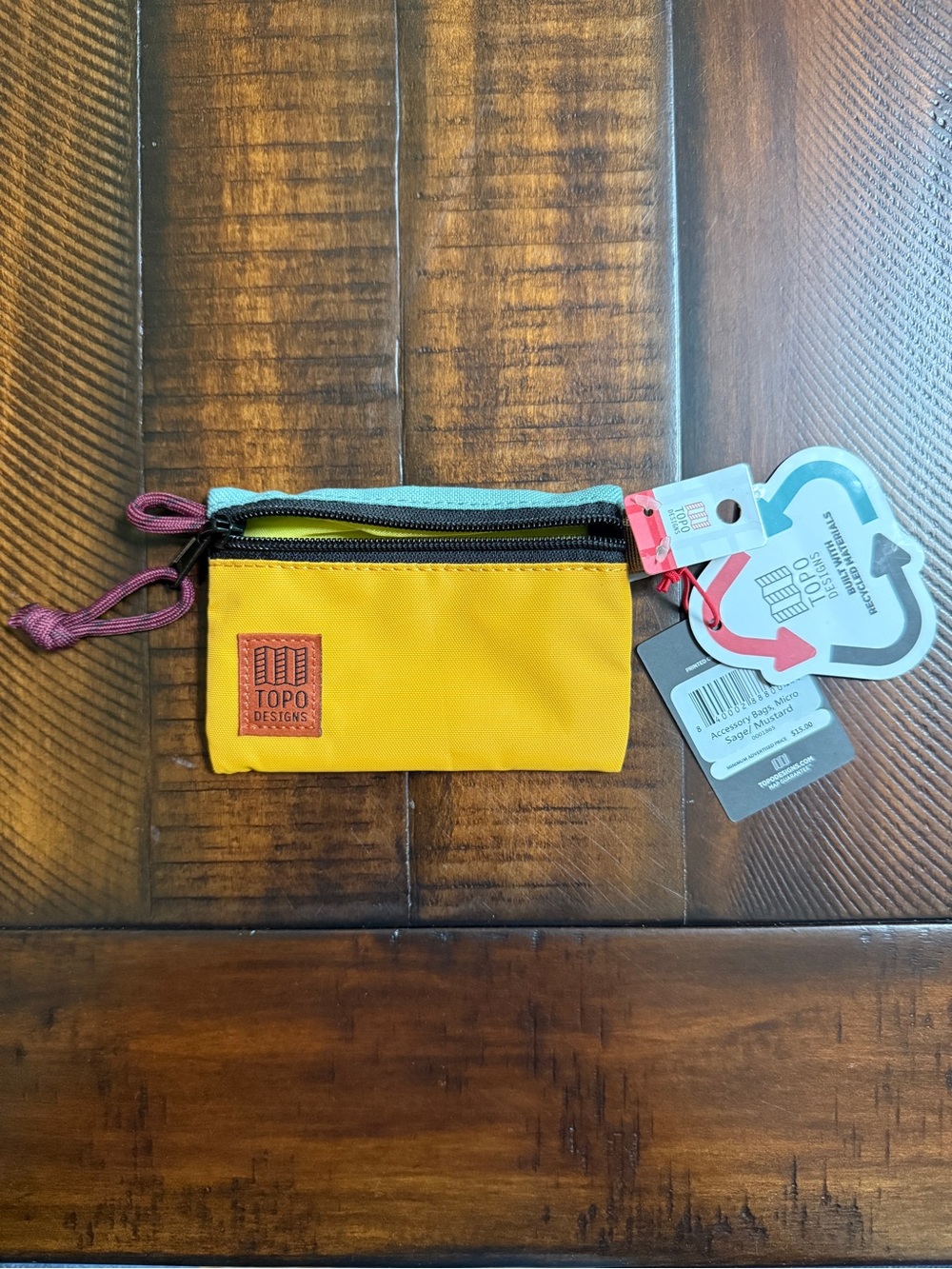 Topo Designs Sage and Mustard Accessory Bag